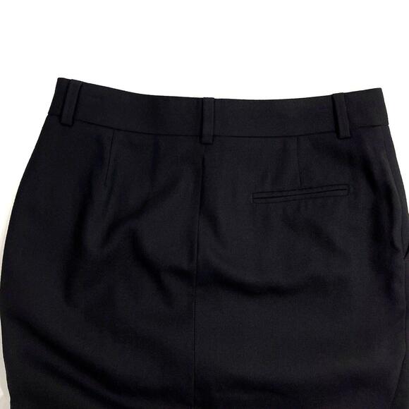 TOM FORD Size 38 Italy Solid Black Wool Blend Pleat Front Designer Pencil Skirt - Picture 11 of 11